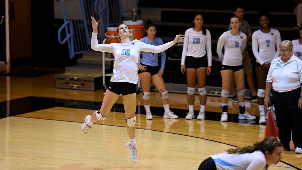 Hopkinssports.com
This weekend’s matches put women’s volleyball at a 7-0 record for this year.