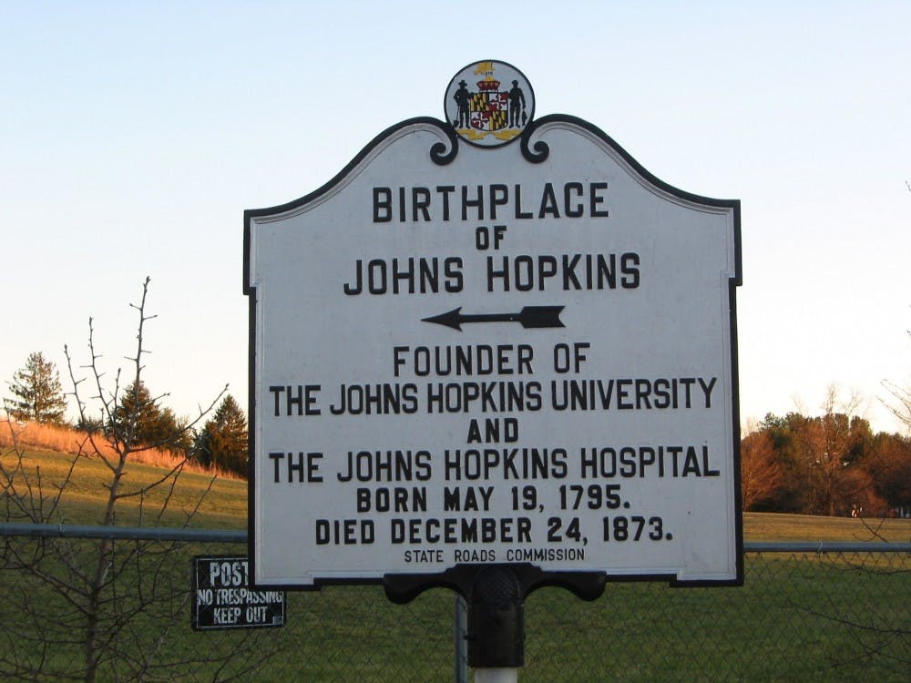 Birthplace of Johns Hopkins Marker