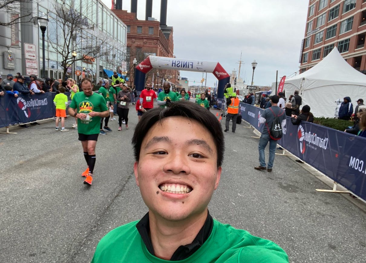COURTESY OF MINGYUAN SONG
Song ran the Shamrock 5k in Baltimore this past Sunday. 