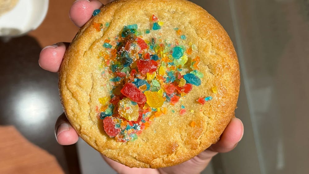 COURTESY OF HABIN HWANG
Hwang reviews the Insomnia Cookies PJ Party, where Insomnia debuted its new limited edition Sour Patch Kids cookie that stretches the bounds of dessert.