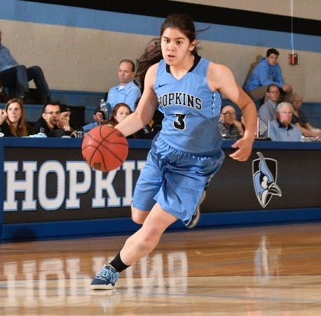 HOPKINSSPORTS.COM
Sophomore Lexie Scholtz was one of the top scorers against Ursinus.