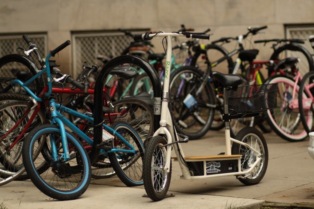 COURTESY OF SOFYA FREYMAN
The lacrosse team’s scooters are a common sight around campus.