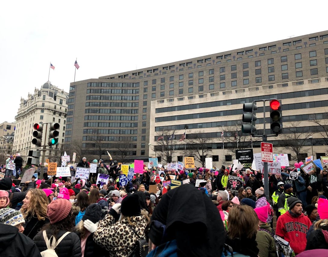 At the fourth annual Women’s March it was expected that only 10,000 activists would attend.