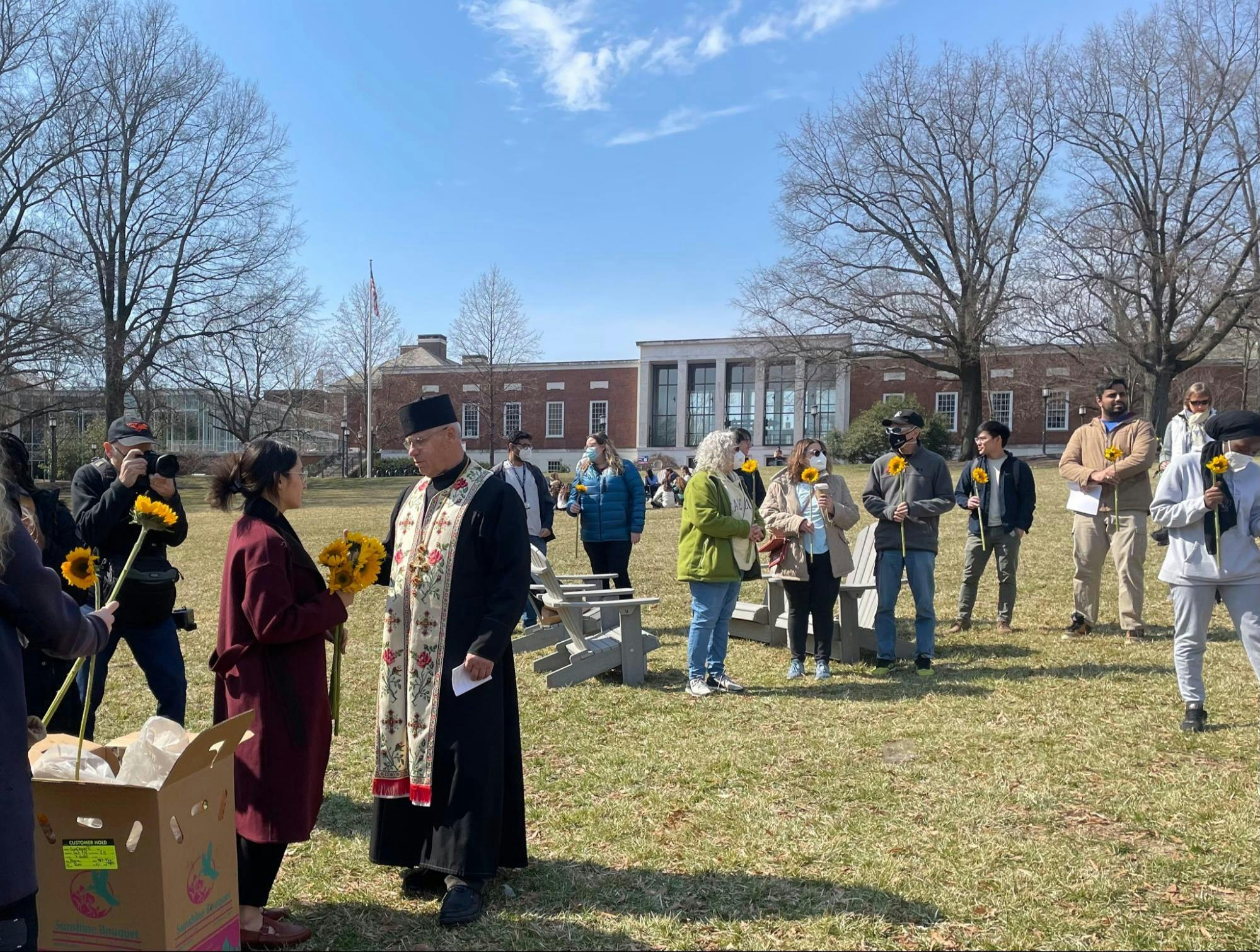 COURTESY OF MICHELLE LIMPE
Student organizers for the vigil reached out to local Ukrainian organizations in order to have a Ukrainian speaker for the event.