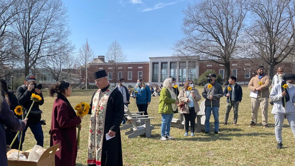 COURTESY OF MICHELLE LIMPE
Student organizers for the vigil reached out to local Ukrainian organizations in order to have a Ukrainian speaker for the event.