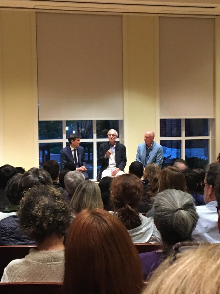 COURTESY OF KATY WILNER
Piano discussed his ideas for the Agora Institute Building at Homewood.