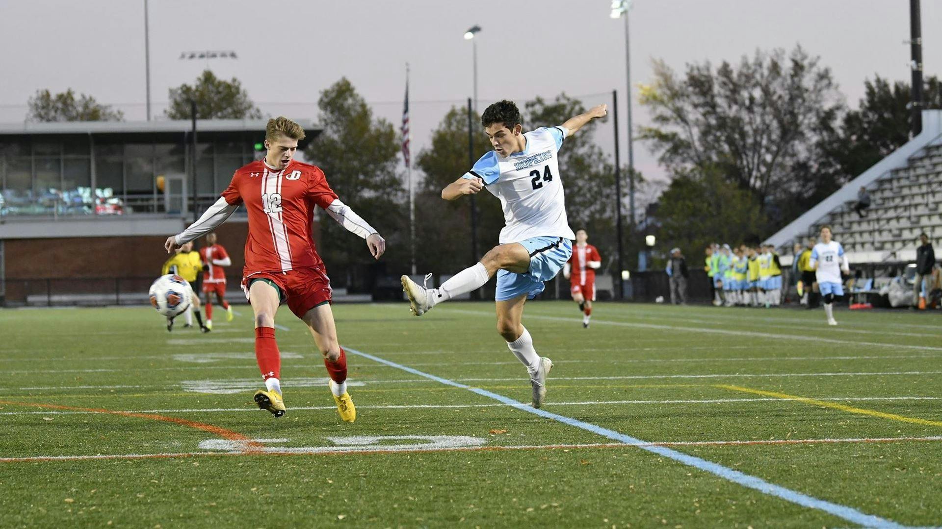 HOPKINSSPORTS.COM
Saturday’s win secured the Jays’ automatic bid for the NCAA tournament.