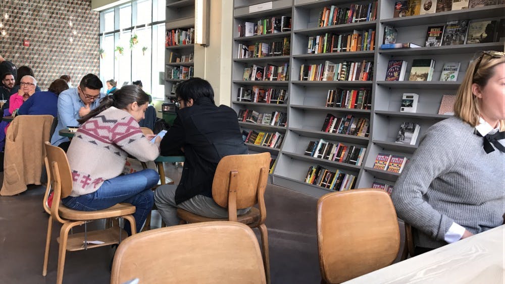 COURTESY OF JACOB TOOK
Berger and Koenig read from Berger’s latest book, The Long Time, at Bird in Hand cafe.