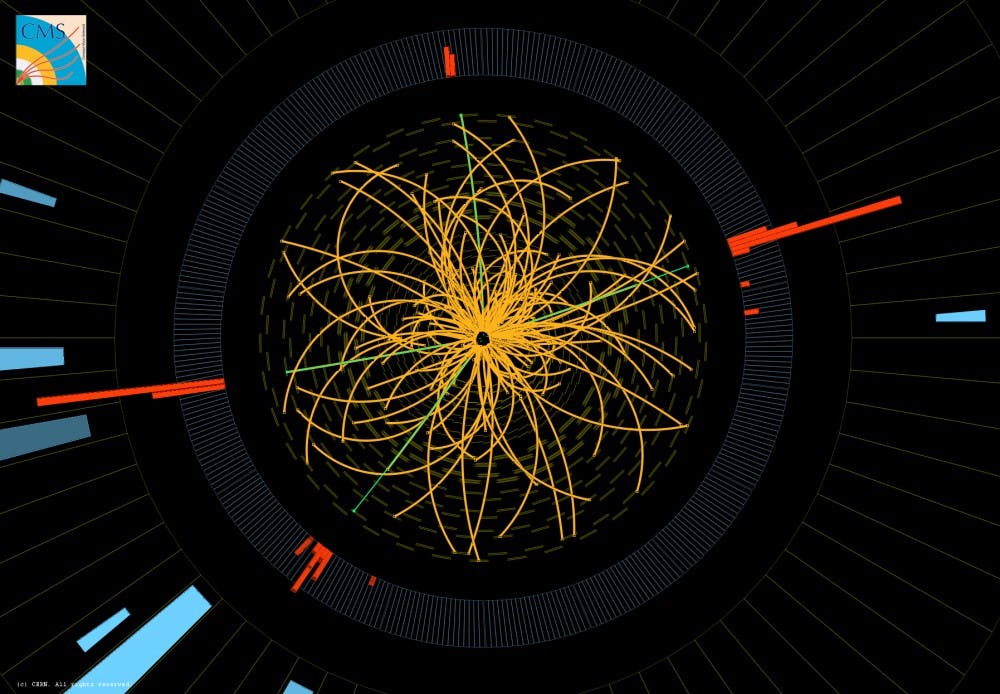 COURTESY OF CERN
The Higgs boson can explain why all fundamental particles have mass.