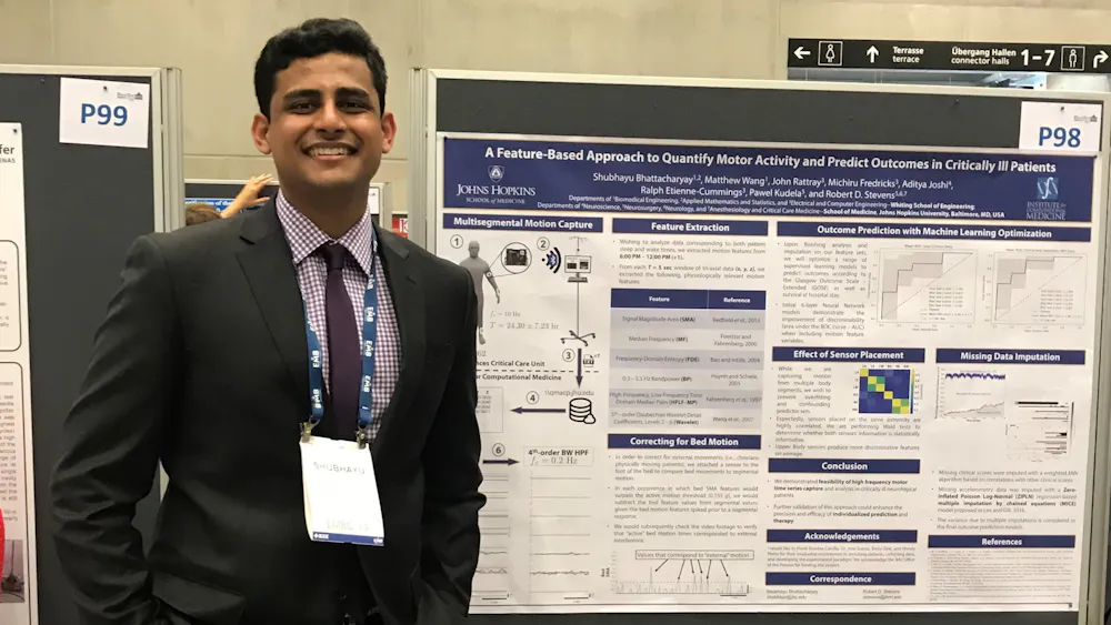 COURTESY OF SHUBHAYU BHATTACHARYAY
Bhattacharyay has been involved in computational medical research at Hopkins.