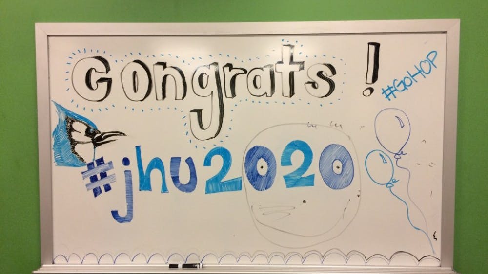 COURTESY OF ABBY BIESMAN
Hopkins welcomed potential members of the new class on Friday.