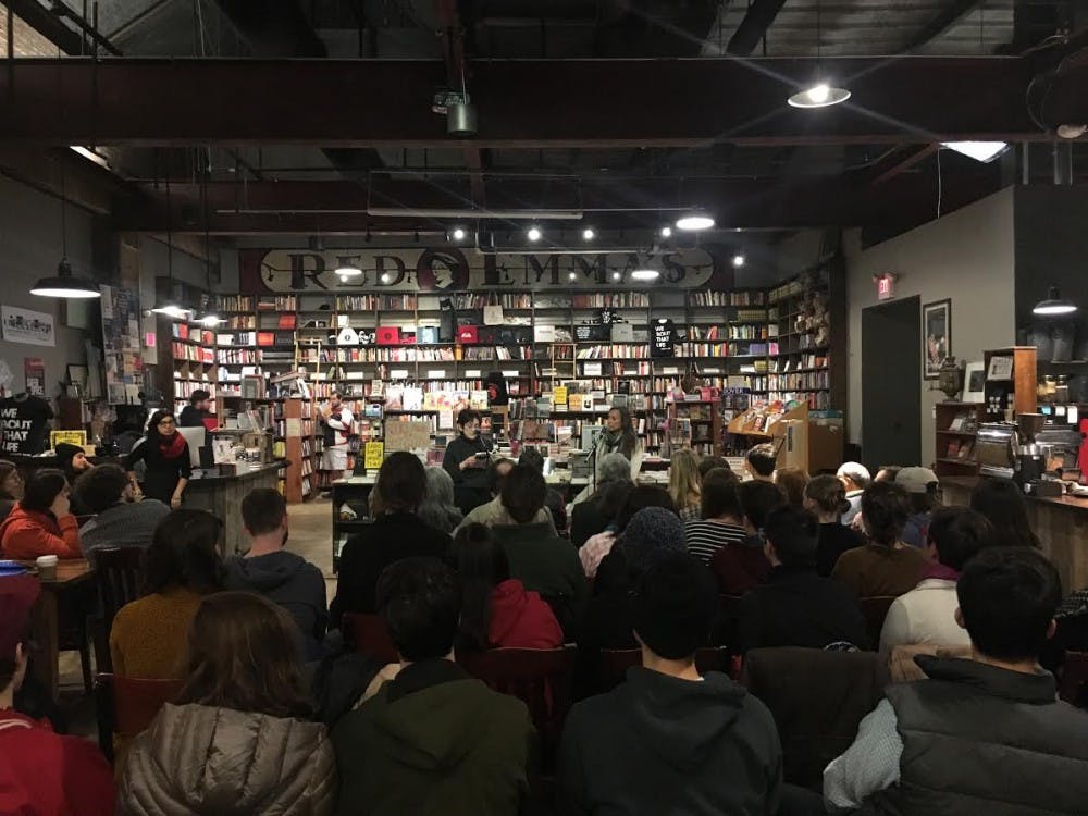 COURTESY OF MORGAN OME
Historians Roxanne Dunbar-Ortiz and Dina Gilio-Whitaker discussed the marginalization of Native Americans.