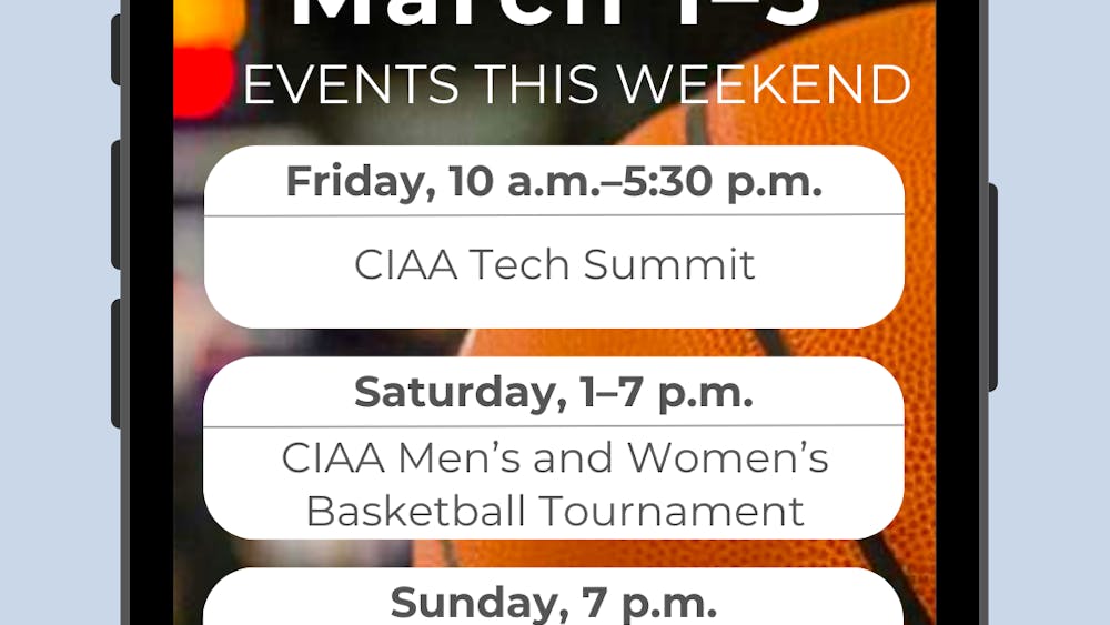 ARUSA MALIK / DESIGN AND LAYOUT EDITOR
Catch the CIAA basketball championship this weekend and a number of events that they put on!