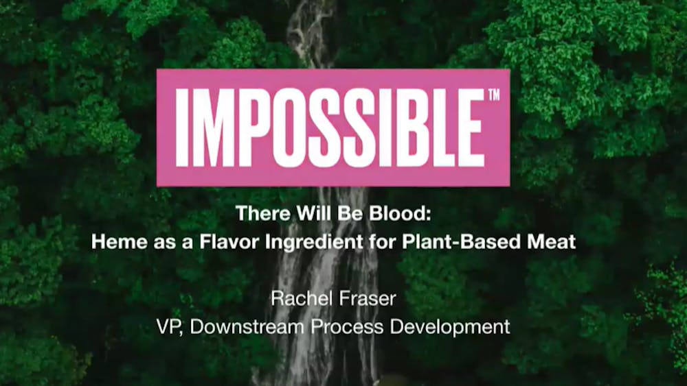 COURTESY OF RACHEL FRASER
Heme is a nutrient found in animal tissue and a crucial flavoring ingredient in plant-based meats.&nbsp;