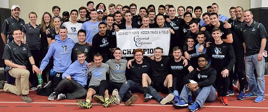HOPKINSSPORTS.COM
The men’s and women’s track teams were dominant once again at the Centennial Conference Championships, as the men took home the title for the fifth consecutive year, while the women won for the seventh consecutive season.