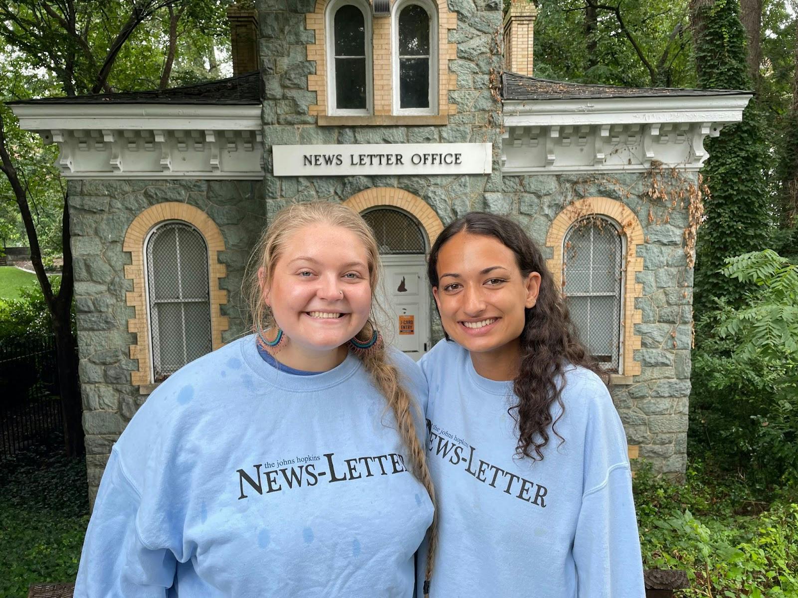 COURTESY OF CLAIRE GOUDREAU
Wadsten and Geebo look back at the challenges and highlights of leading The News-Letter this past year.