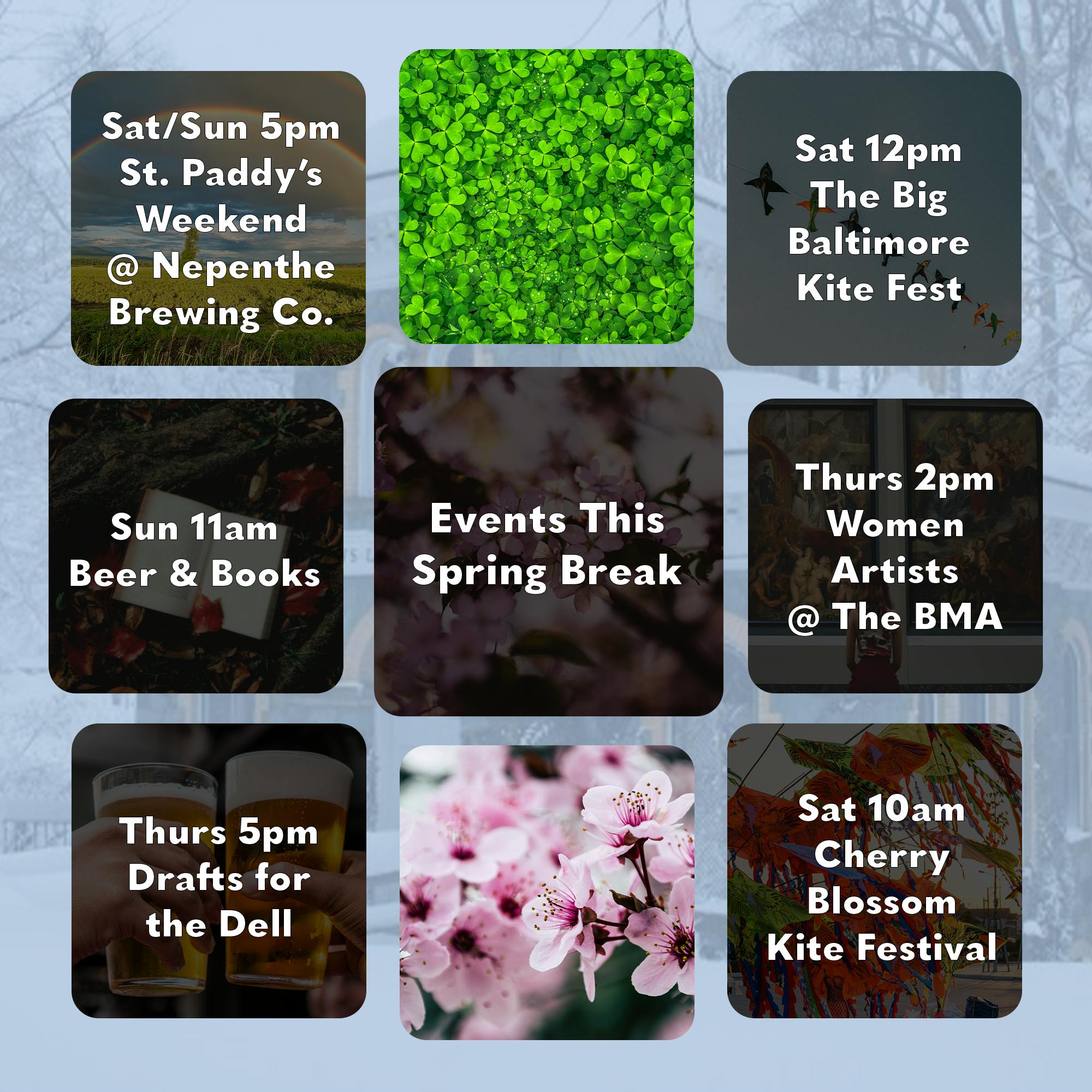 JOHN D'CRUZ / GRAPHICS EDITOR 
If you're staying in Baltimore next week, check out these fun events around the area! 