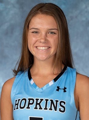 HOPKINSSPORTS.COM
Sophomore midfielder Abby Birk.