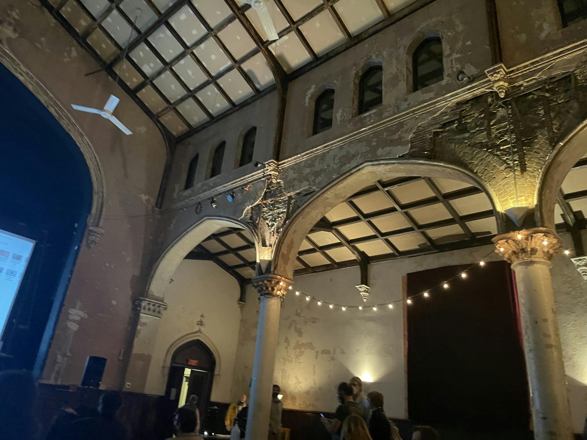 COURTESY OF SOPHIA PASALIS
The New Works screening took place in a local church, where viewers congregated to enjoy experimental films.