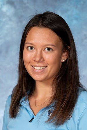 COURTESY OF HOPKINSSPORTS.COM
Senior Ashley Tyburski is coming off a personal-best 4x400 relay split heading into Indoor Nationals.