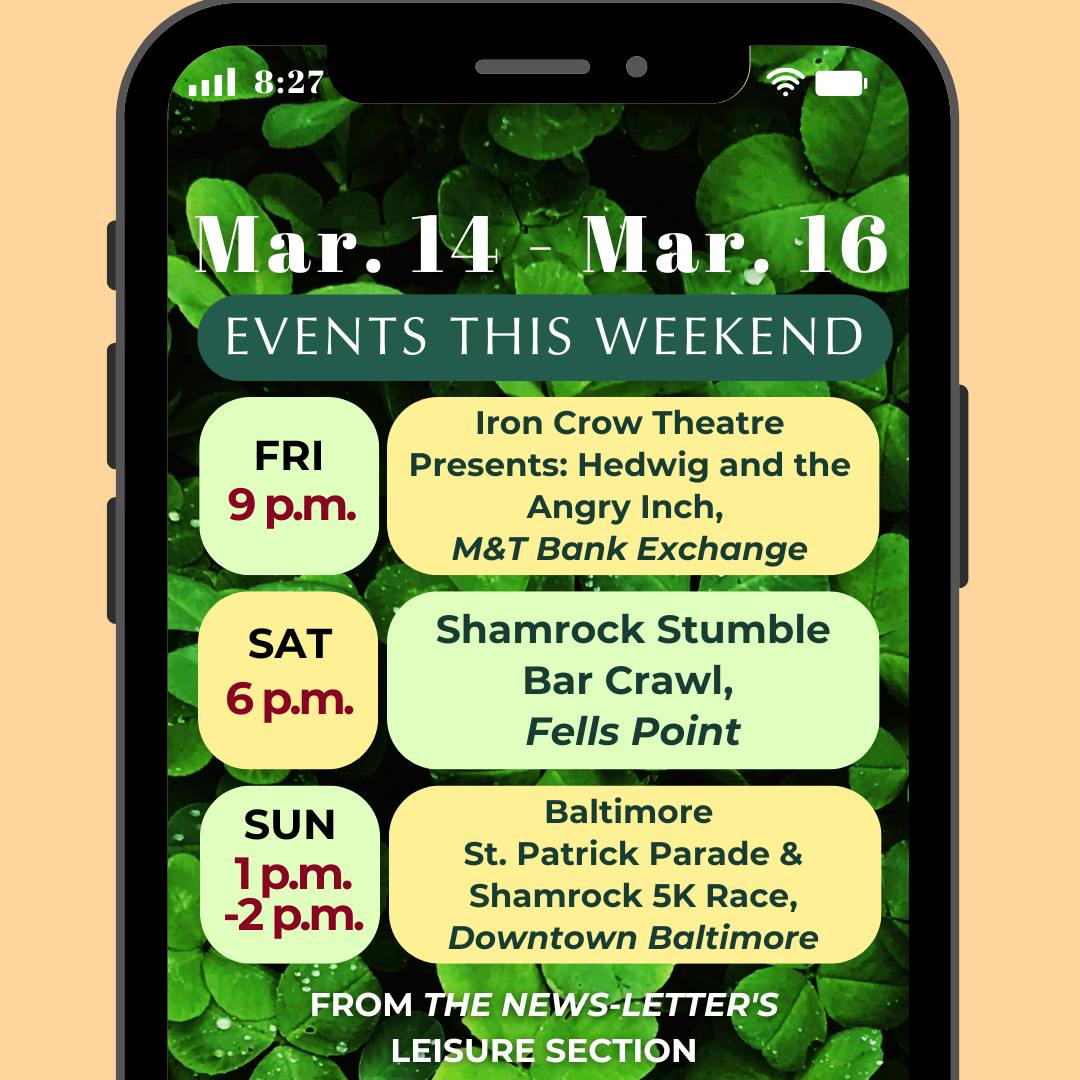 JIYUN GUO / DESIGN &amp; LAYOUT EDITOR
Check out Baltimore’s St. Patrick Day parade on Sunday at 1 p.m.