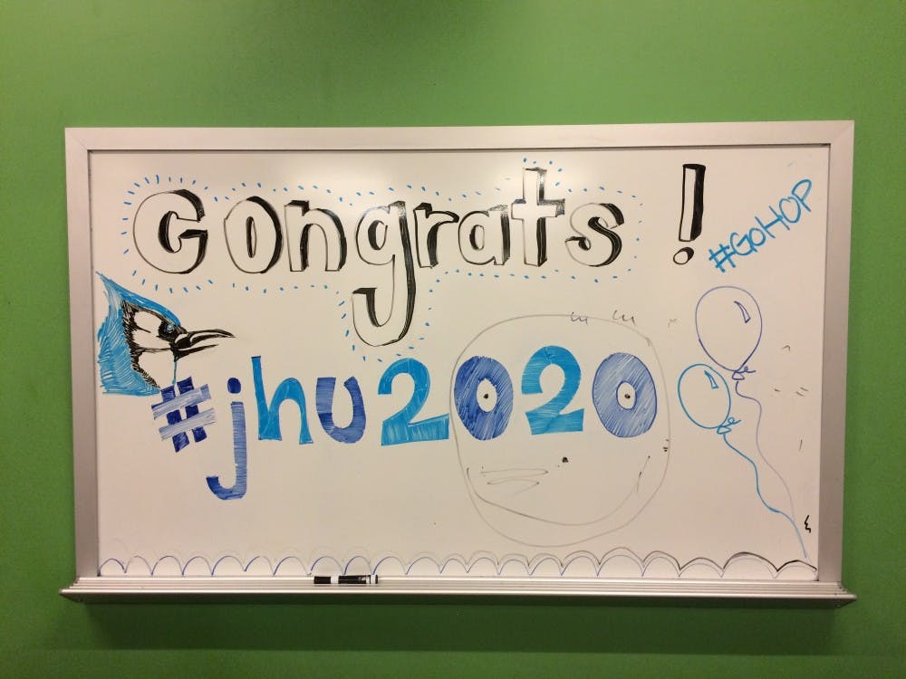 COURTESY OF ABBY BIESMAN
Hopkins welcomed potential members of the new class on Friday.