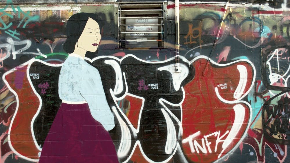 COURTESY OF JESSE WU
A spray painted mural by Kimchi Juice at the Night Market Underground. 