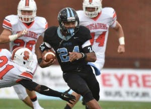  HOPKINSSPORTS.COM Brandon Cherry spearheads an explosive ground game for a Hopkins offensive attack that has put up over 150 points in three games.