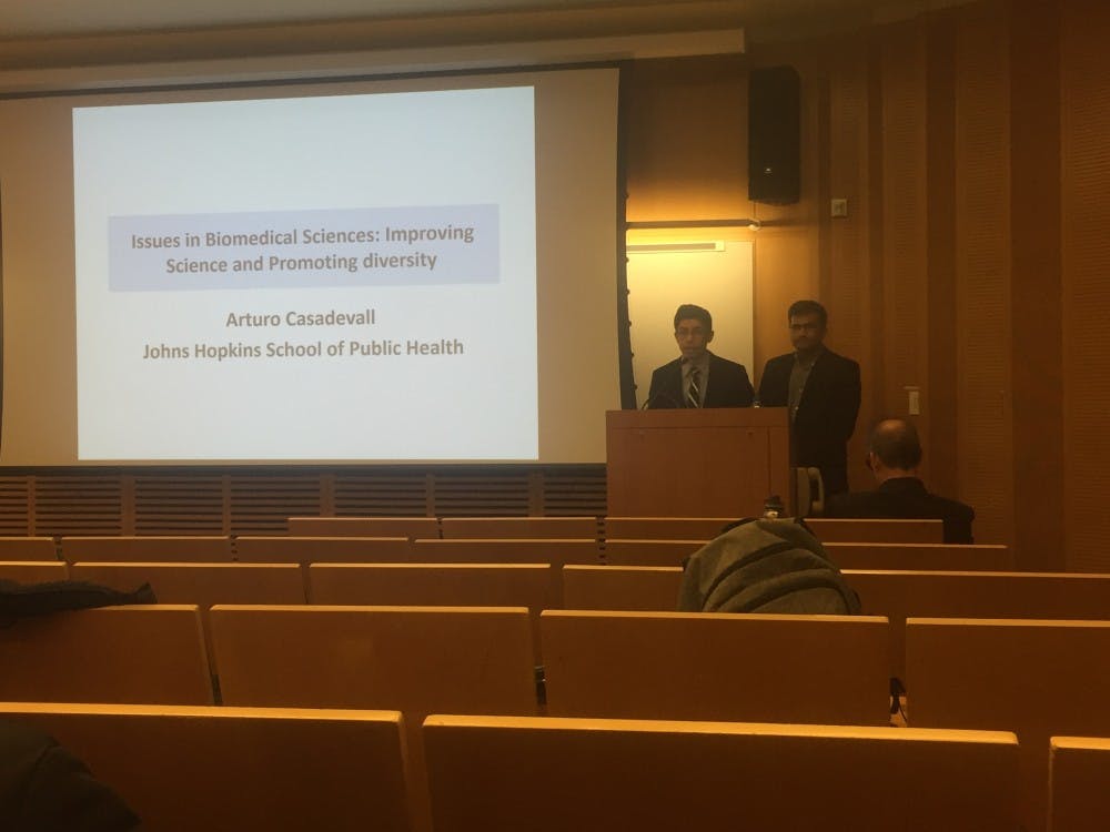 Courtesy of Sarah Y. Kim
Miles urged Hopkins students to engage with the Baltimore community.