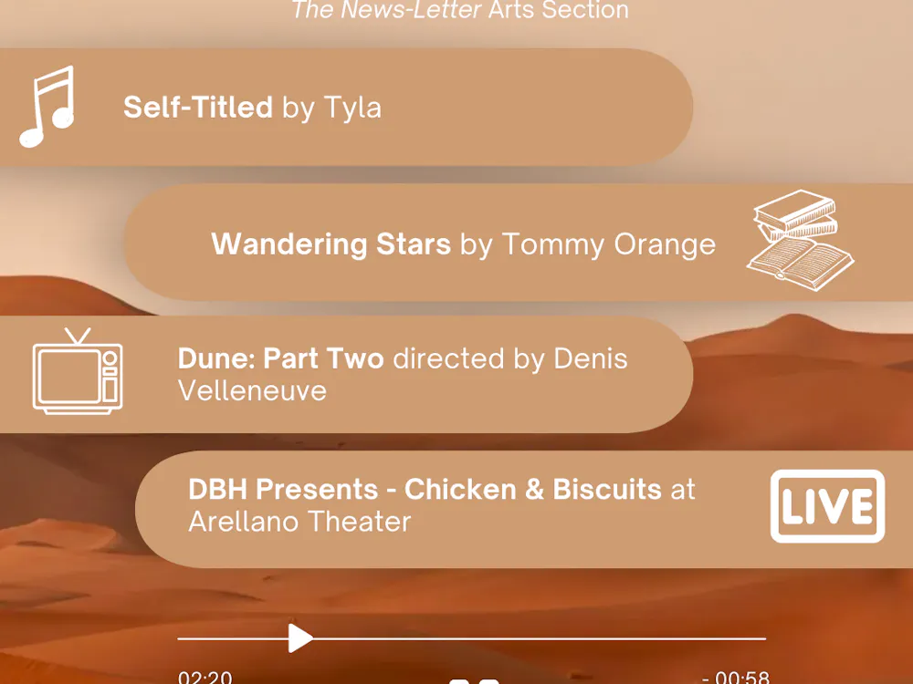 This week’s picks include the highly-anticipated follow-up to the first Dune movie, a novel about generational trauma, Wandering Stars, by Tommy Orange and the comedic play, Chicken & Biscuits, by the Dunbar Baldwin Hughes Theater Company.