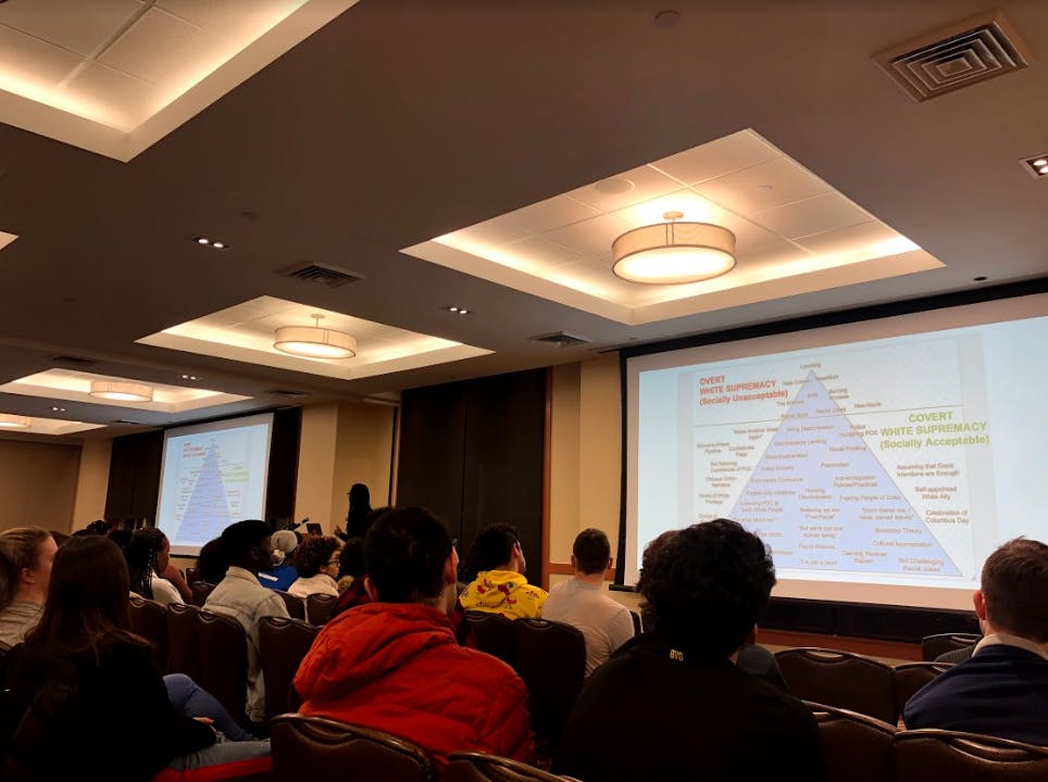 COURTESY OF SABRINA ABRAMS

Lawrence Ross discussed racism on college campuses.