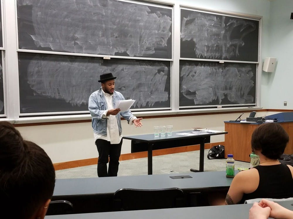 Kareem Osman/Photography Editor
Poet Perry DiVirgilio warned students against toxic masculinity.
