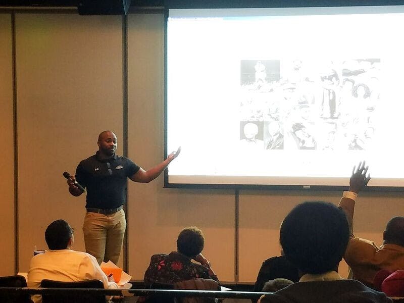 KAREEM OSMAN/Photography Editor
Six students presented quote-inspired speeches in honor of Black History Month. 