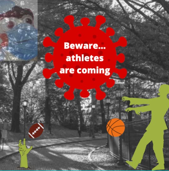 COURTESY OF YOU. YES, YOU. THANK YOU.
Pfizer documents the terrifying experience that occurred when athletes were given free rein on campus.