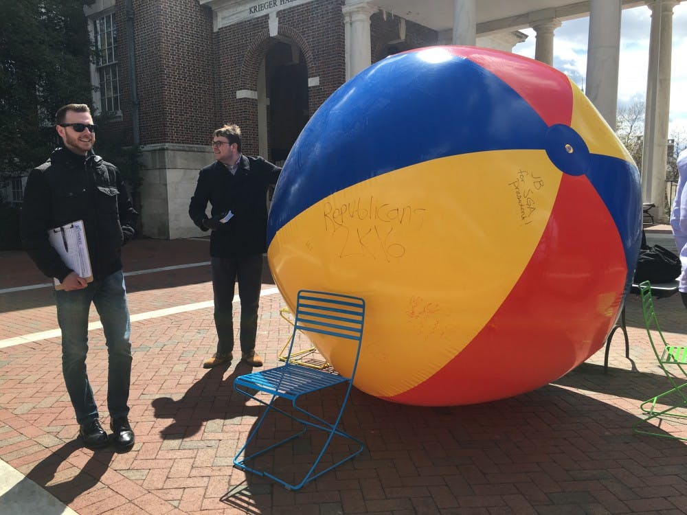 Courtesy of morgan ome
The free speech ball incited a conversation about campus speech rights.