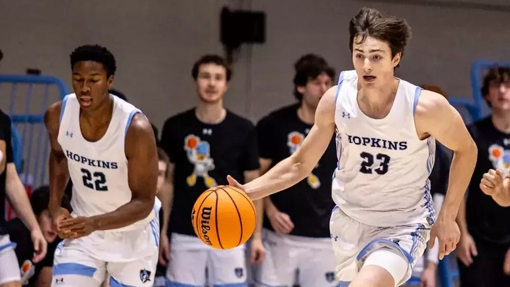 COURTESY OF HOPKINSSPORTS.COM
Both the men’s a women’s basketball teams are soaring in shots this season. Even with a shaky start, the teams saw a redemption week and now have a well deserved confidence boost.