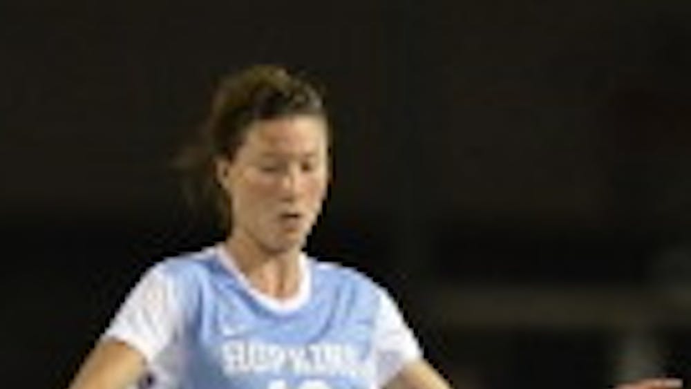 HOPKINSSPORTS.COM
Thea Harvey-Brown scored in a losing effort on Saturday in N.J.