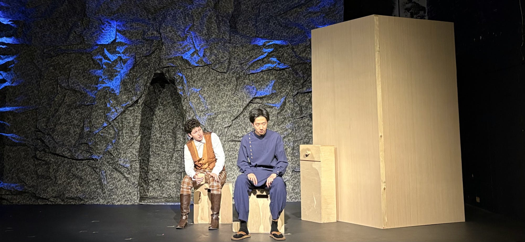 COURTESY OF MICHAEL VINCENT
“Country Y-er” F (Finnigan Keane) vies for the attention of B (Qiushi (Chris) Tian).&nbsp;