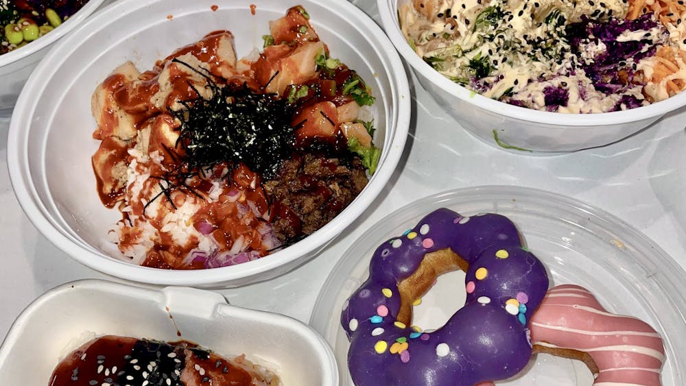 COURTESY OF MICHELLE LIMPE
Limpe sings the praises of Blowfish Poke's doughnuts while not being blown away by the other dishes. 