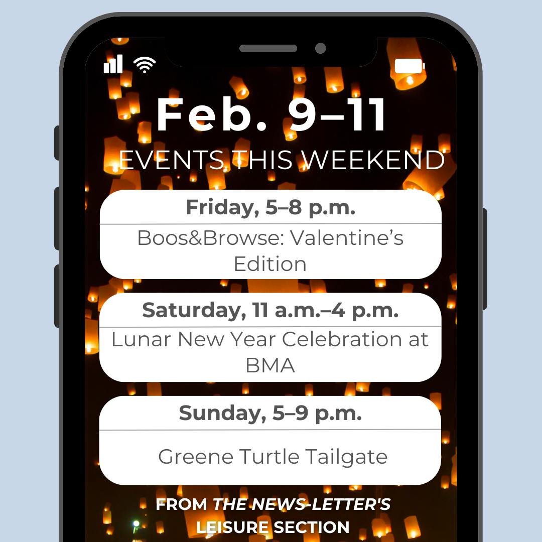 ARUSA MALIK / DESIGN AND LAYOUT EDITOR
Baltimore is extra lively this weekend with the combination of Lunar New Year, Valentine’s Day and the Super Bowl!