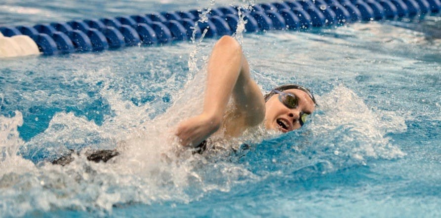 HOPKINSSPORTS.COM
Junior Courtney Cowan took second in the women’s 200 meter free.