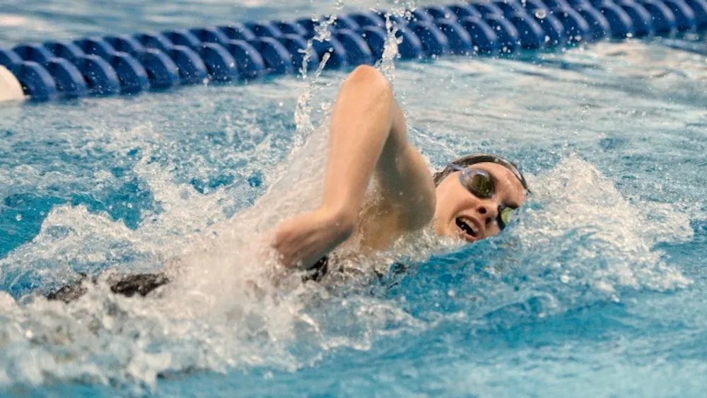 HOPKINSSPORTS.COM
Junior Courtney Cowan took second in the women’s 200 meter free.