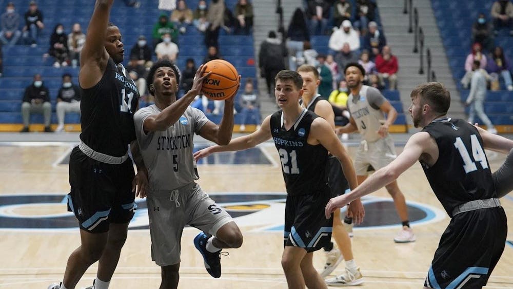 COURTESY OF HOPKINSSPORTS.COM
Hopkins men's basketball ends their season in a loss to Stockton but with a 23-4 record.
