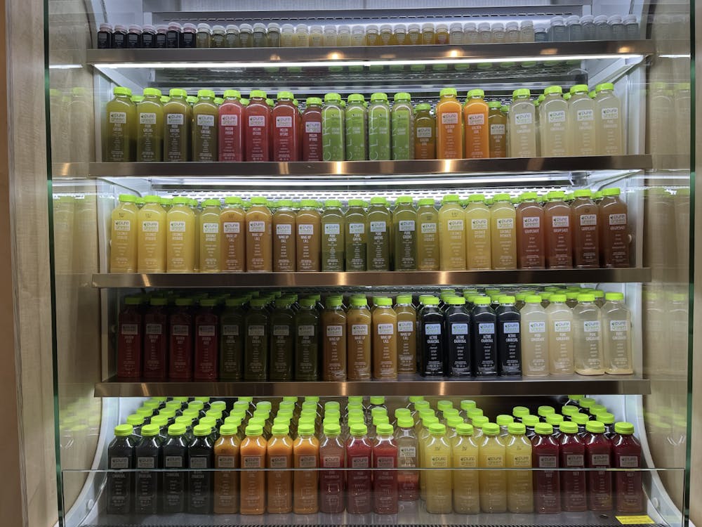 COURTESY OF JIALU LI
Li goes in for some classic Leisure section investigative work to find the answers to a pivotal question of our time: what do each of the new campus juice bars have to offer?