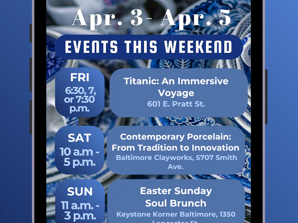SYDNOR DUFFY / DESIGN & LAYOUT EDITOR
Art exhibitions, food tours and Easter brunch shape this weekend’s lineup!