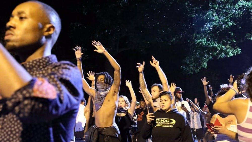  COURTESY OF POOJA PASUPULA
Protesters took to the streets in Charlotte, N.C. following the fatal police shooting of Keith Lamont Scott.