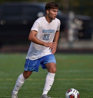 HOPKINSSPORTS.COM
Drew Collins scored the go-ahead goal in minute 55 for the Jays.