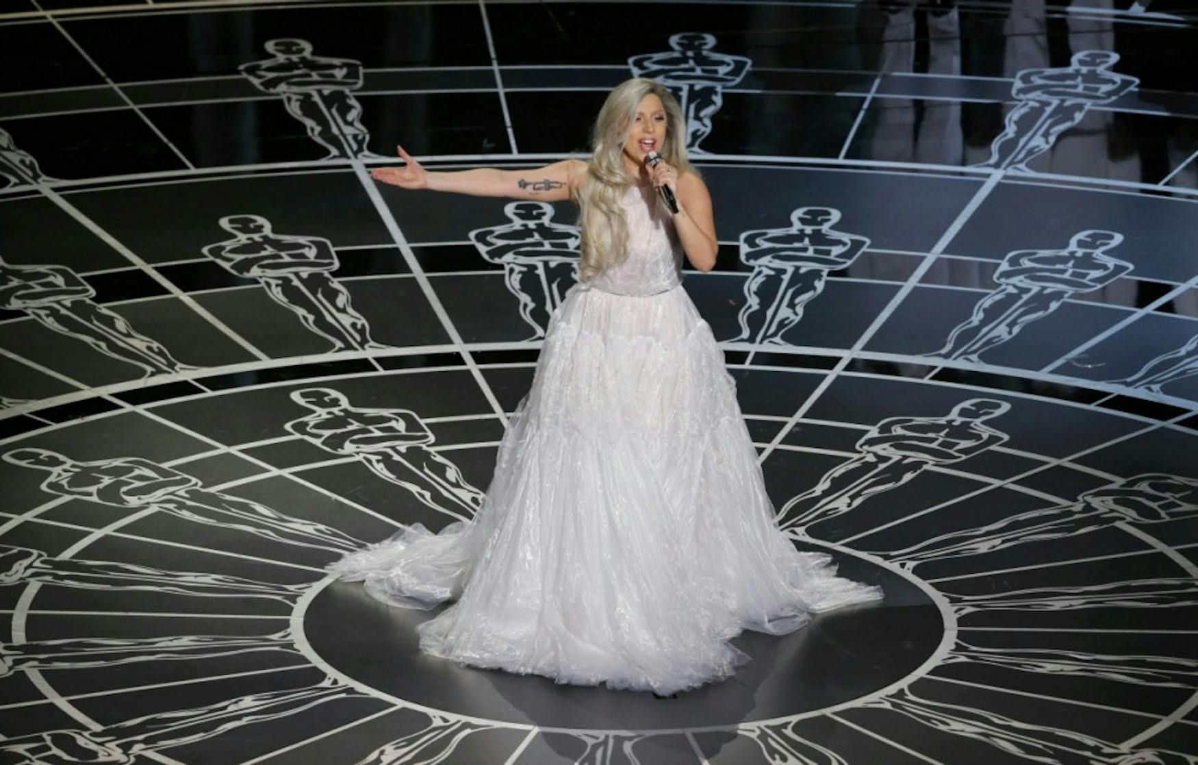 THE HILLS ARE ALIVE: Lady Gaga performed a Sound of Music compilation at the Oscars.