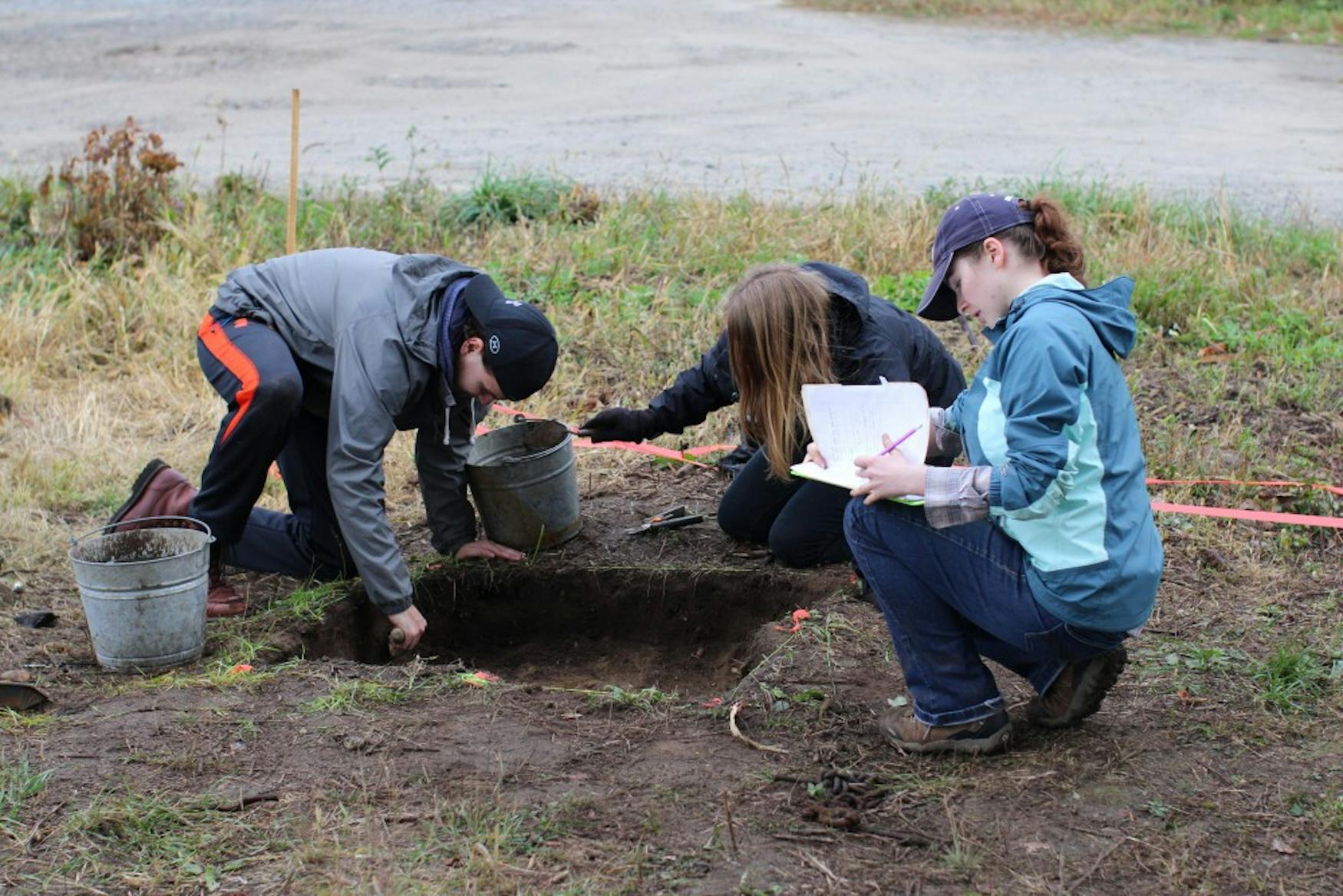 THE HOLE STORY: Brandeis students excavate the historic McGrath farm in Concord, in search of artifacts from several different time periods.