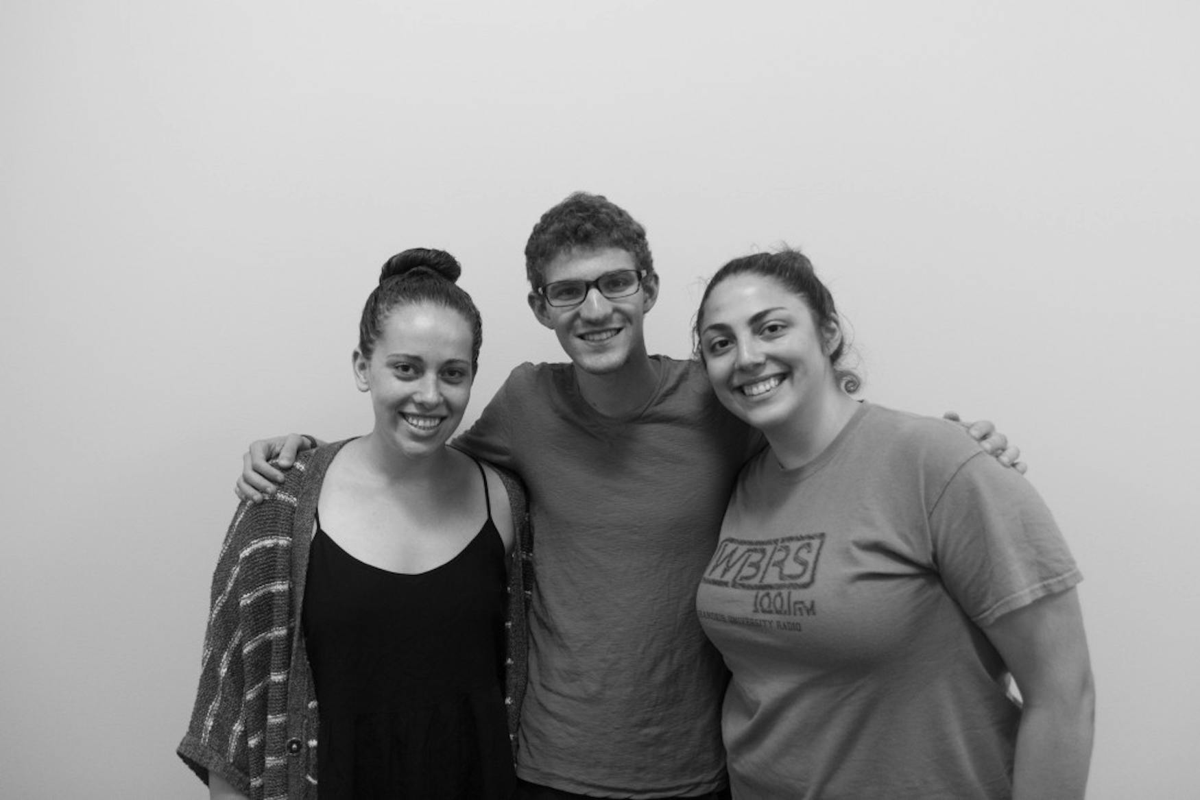 NEVER GROWING UP: The directors of “Peter Pan” (Carley Chase ’16, left, Zach Marlin ’16, middle, and Zoe Golub-Sass ’16) reflect on their last 24 hour musical at Brandeis.